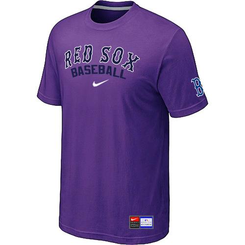 Cheap Boston Red Sox Purple Nike Short Sleeve Practice T-Shirt For Sale