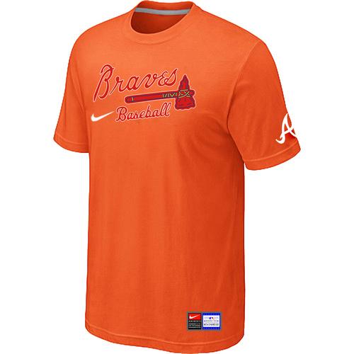 Cheap Atlanta Braves Orange Nike Short Sleeve Practice T-Shirt For Sale