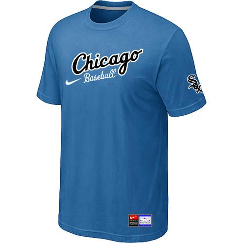 Cheap Chicago White Sox Nike Away Practice T-Shirt light Blue For Sale