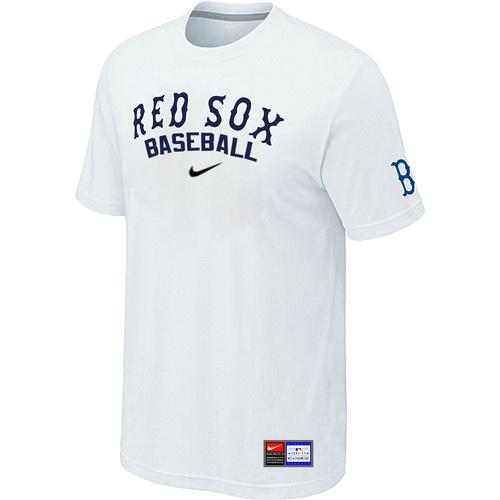 Cheap Boston Red Sox white Nike Short Sleeve Practice T-Shirt For Sale