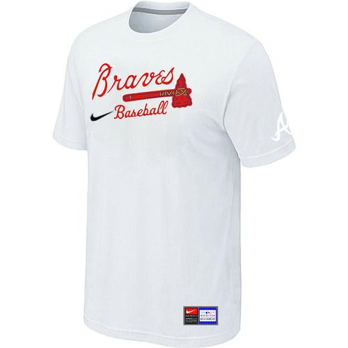 Cheap Atlanta Braves White Nike Short Sleeve Practice T-Shirt For Sale