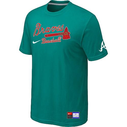 Cheap Atlanta Braves Green Nike Short Sleeve Practice T-Shirt For Sale