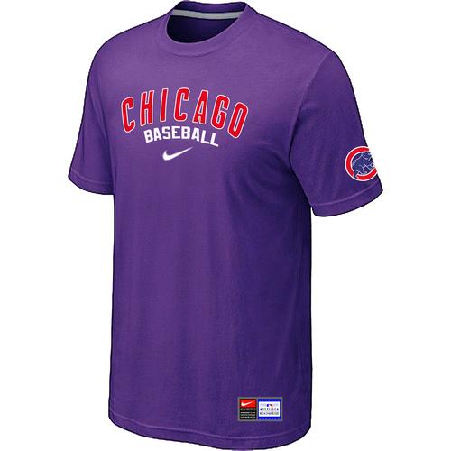 Cheap Chicago Cubs Purple Nike Short Sleeve Practice T-Shirt For Sale