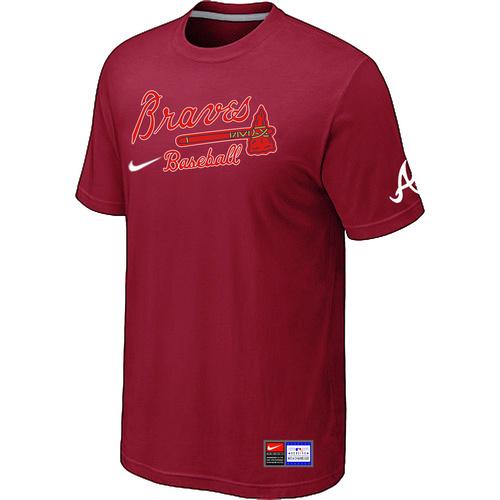 Cheap Atlanta Braves Red Nike Short Sleeve Practice T-Shirt For Sale