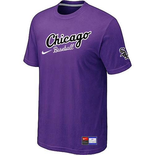 Cheap Chicago White Sox Nike Away Practice T-Shirt Purple For Sale
