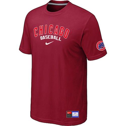 Cheap Chicago Cubs Red Nike Short Sleeve Practice T-Shirt For Sale