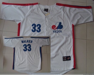 Cheap Montreal Expos 33 Walker White Throwback Jersey For Sale