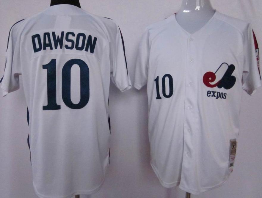 Montreal Expos 10 Andre Dawson 1982 White M&N Jersey