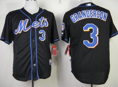 Cheap New York Mets 3 Curtis Granderson Black Cool Base MLB Jersey For Sale