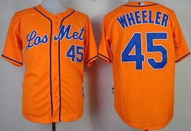 New York Mets 45 Zack Wheeler Orange Cool Base MLB Jerseys Los Mets Style New York Mets 45 Zack Wheeler Orange Cool Base MLB Jerseys Los Mets Style