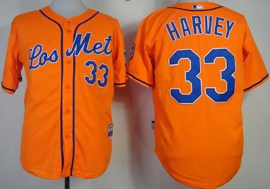 Cheap New York Mets 33 Matt Harvey Orange Cool Base MLB Jerseys Los Mets Style For Sale