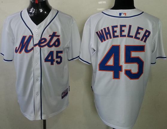 Cheap New York Mets 45 Zack Wheeler White Cool Base MLB Jerseys For Sale