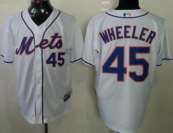 New York Mets 45 Zack Wheeler White Cool Base MLB Jerseys