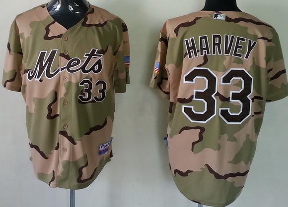 Cheap New York Mets 33 Matt Harvey Camo Style MLB Jerseys For Sale