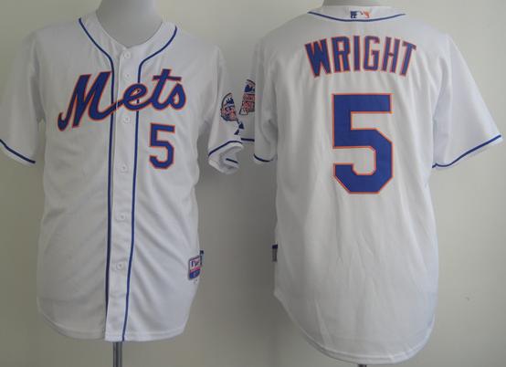 New York Mets 5 David Wright White Cool Base MLB Jersey
