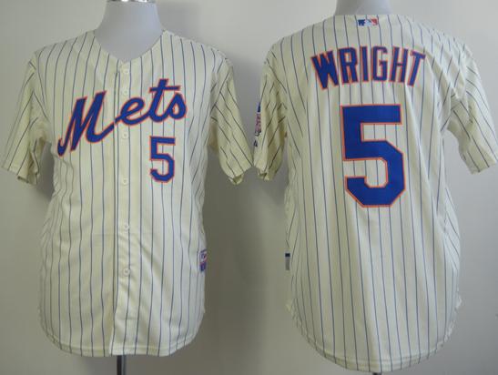 Cheap New York Mets 5 David Wright Cream Cool Base MLB Jersey 2013 MLB All-Star Game Patch For Sale