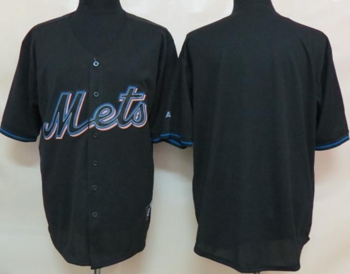 Cheap New York Mets Blank Black Fashion MLB Jerseys For Sale