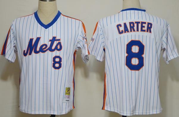 Cheap New York Mets 8 Carter White M&N MLB Jerseys For Sale