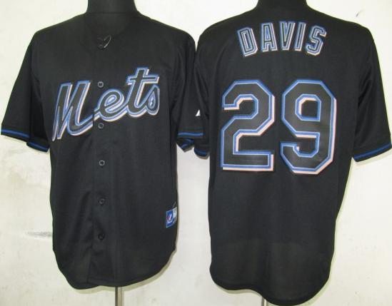 Cheap New York Mets 29 Davis Black Fashion Jerseys For Sale