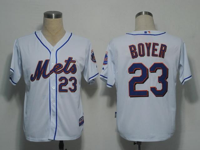 New York Mets 23 Boyer White Cool Base MLB Jerseys
