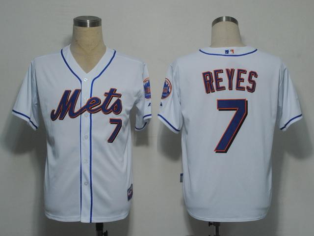New York Mets 7 Reyes White Cool Base MLB Jerseys