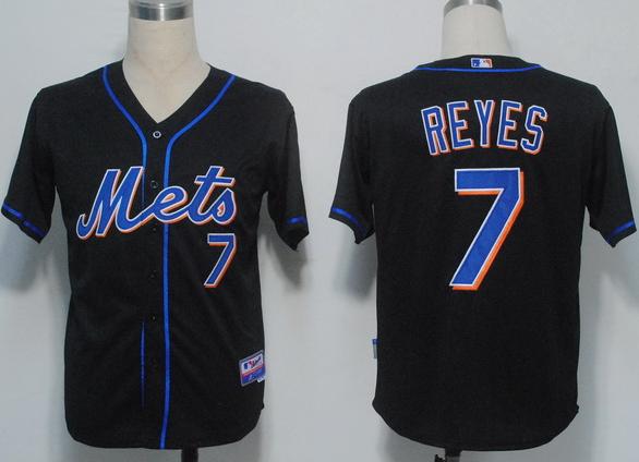 Cheap New York Mets 7 Reyes Black Cool Base MLB Jerseys For Sale