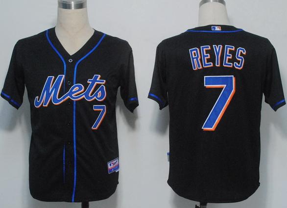 New York Mets 7 Reyes Black Cool Base MLB Jerseys