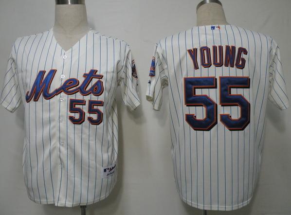 Cheap New York Mets 55 Young White MLB Jersey For Sale