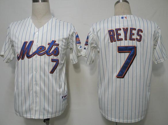New York Mets 7 Reyes White MLB Jersey