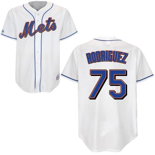 Cheap New York Mets 75 Rodriguez All White Jersey For Sale