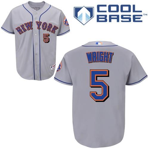 Cheap New York Mets 5 David Wright Grey Jersey For Sale