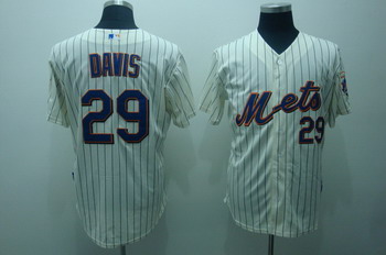 New York Mets 29 IKe davis Cream Jerseys Coolbase