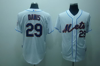 Cheap New York Mets 29 IKe davis white Jerseys Coolbase For Sale
