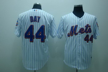 New York Mets Jerseys 44 Jason Bay white(blue stripe) Jerseys