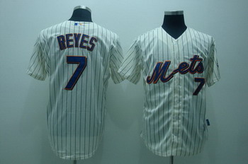 New York Mets 7 Jose reyes cool base Cream Jerseys