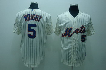 New York Mets 5 David Wright Cream cool base jerseys