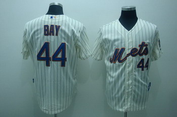 Cheap New York Mets Jerseys 44 Jason Bay 2010 CREAM strip Jerseys For Sale