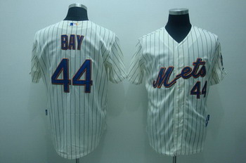 New York Mets Jerseys 44 Jason Bay 2010 CREAM strip Jerseys