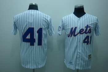 Cheap New York Mets 41 Tom Seaver Mitchell and Ness Baseball Jersey For Sale