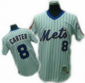 New York Mets 8 CARTER white Mitchell and ness jerseys