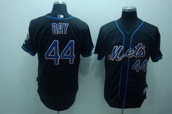 Cheap New York Mets Jerseys 44 Jason Bay 2010 Cool Base black Jerseys For Sale