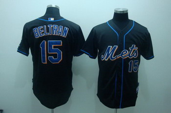 New York Mets 15 beltran cool base black Jerseys