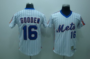 Cheap New York Mets 16 Dwight Gooden Authentic Throwback Mitchellandness Jerseys For Sale