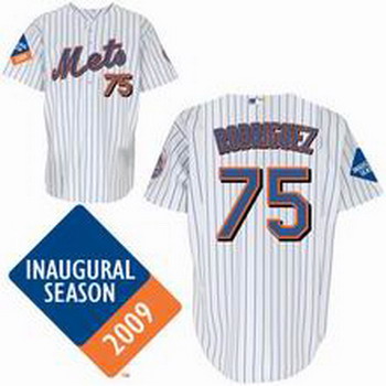 Cheap New York Mets 75 Francisco Rodriguez White Pinstripe Jersey For Sale