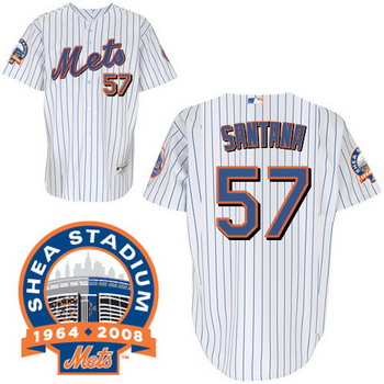 New York Mets 57 Johan Santana Home Jerseys