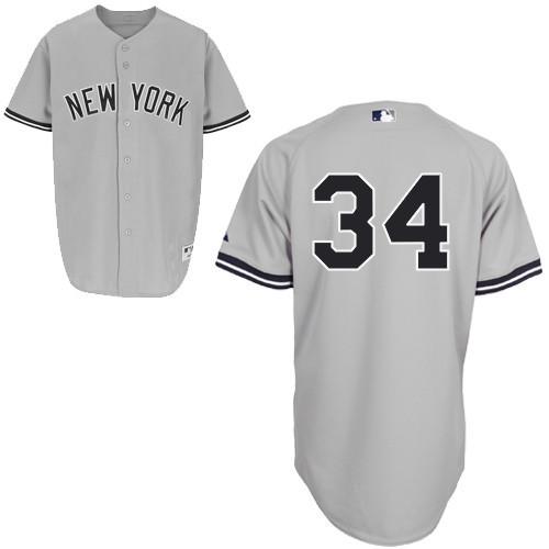 New York Yankees 34 Grey MLB Jerseys
