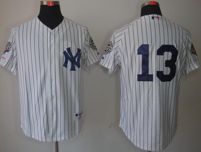 New York Yankees 13 Alex Rodriguez White MLB Jerseys 2009 World Series Patch