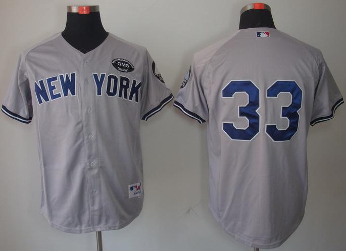 Cheap New York Yankees 33 Nick Swisher Grey MLB Jerseys GMS THE BOSS Patch For Sale