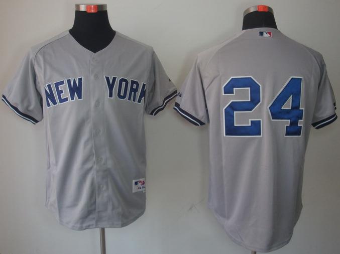 New York Yankees 24 Robinson Cano Grey MLB Jerseys