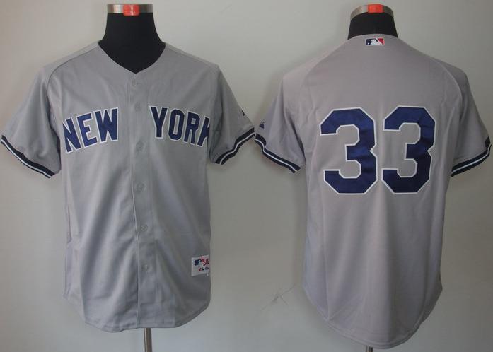 New York Yankees 33 Nick Swisher Grey MLB Jerseys